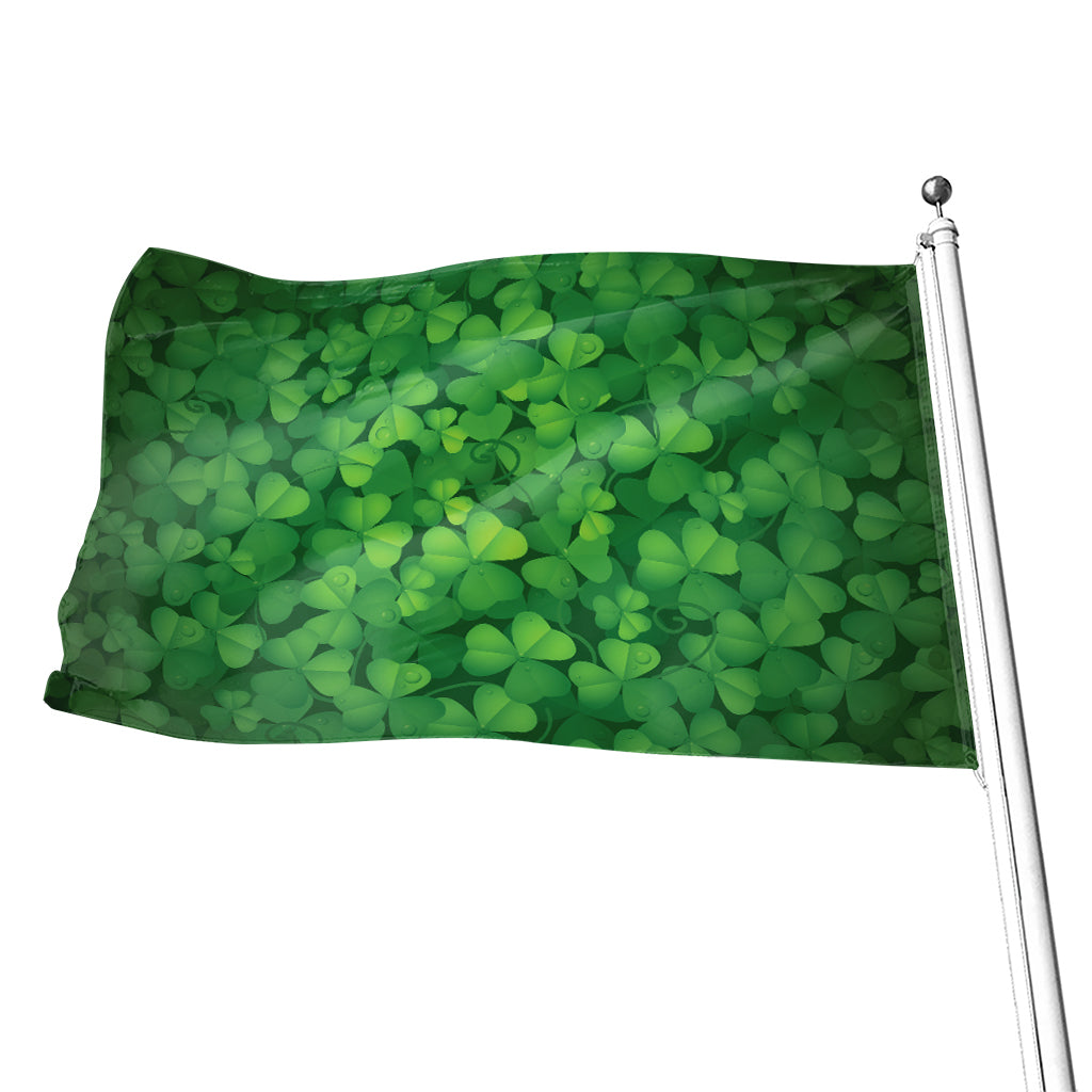 Irish Clover St. Patrick's Day Print Flag
