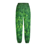 Irish Clover St. Patrick's Day Print Fleece Lined Knit Pants