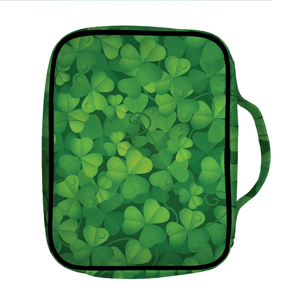 Irish Clover St. Patrick's Day Print Front Pocket Bible Bag
