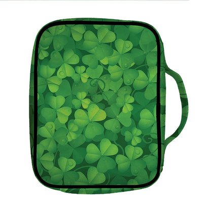 Irish Clover St. Patrick's Day Print Front Pocket Bible Bag