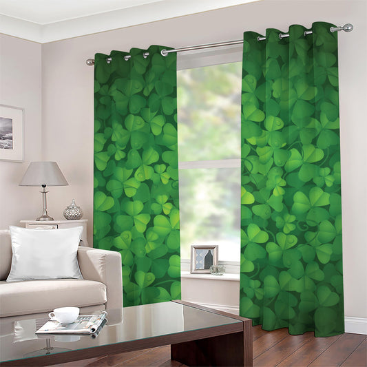 Irish Clover St. Patrick's Day Print Grommet Curtains