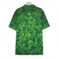 Irish Clover St. Patrick's Day Print Hawaiian Shirt