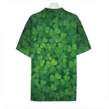 Irish Clover St. Patrick's Day Print Hawaiian Shirt