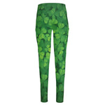 Irish Clover St. Patrick's Day Print High-Waisted Pocket Leggings