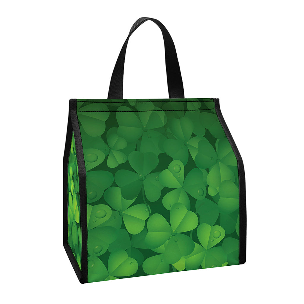 Irish Clover St. Patrick's Day Print Insulated Lunch Tote