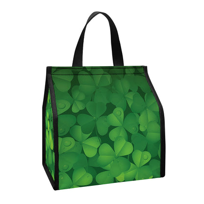 Irish Clover St. Patrick's Day Print Insulated Lunch Tote