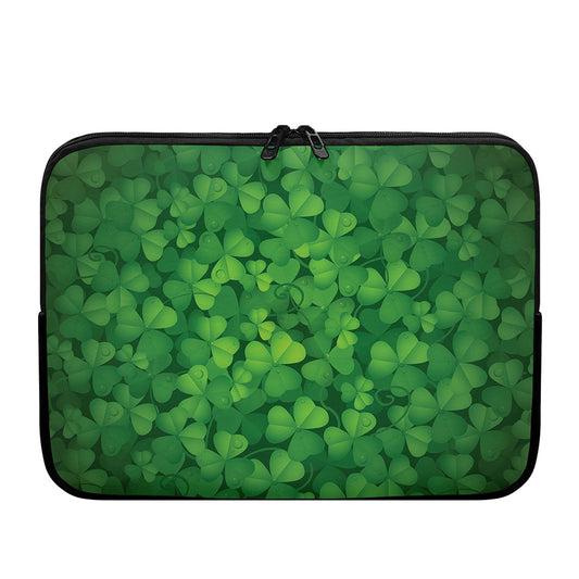 Irish Clover St. Patrick's Day Print Laptop Sleeve
