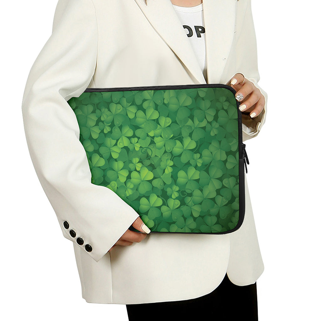 Irish Clover St. Patrick's Day Print Laptop Sleeve