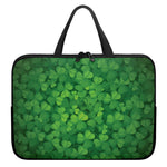 Irish Clover St. Patrick's Day Print Laptop Sleeve With Handle