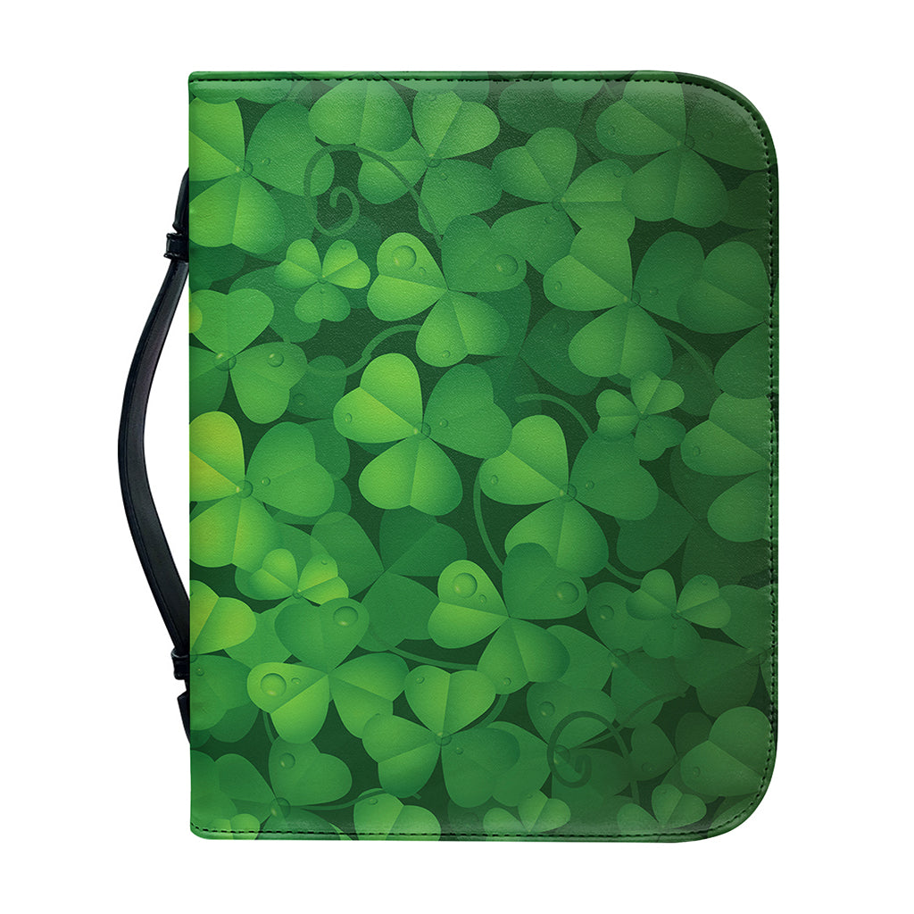 Irish Clover St. Patrick's Day Print Leather Bible Cover