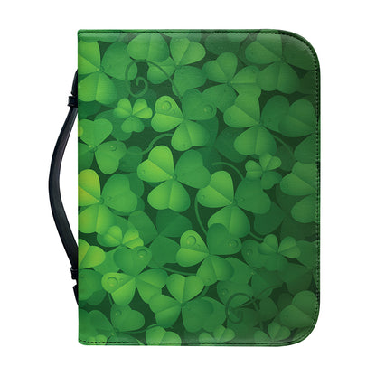 Irish Clover St. Patrick's Day Print Leather Bible Cover