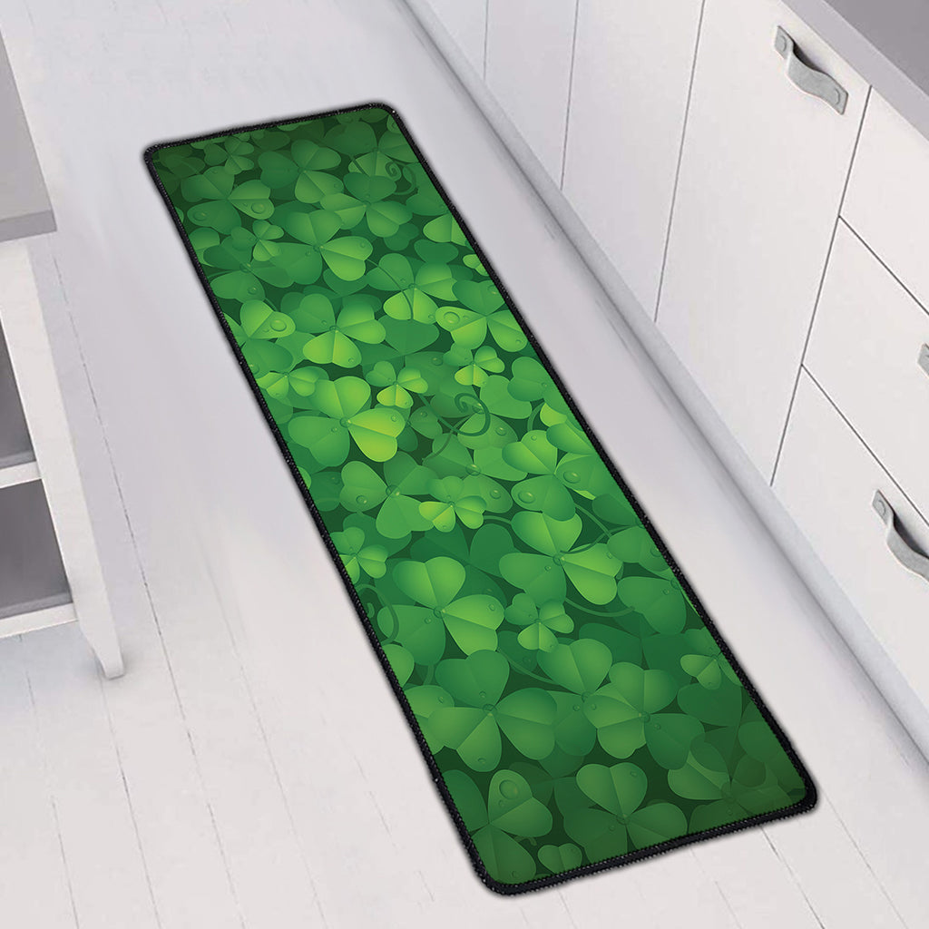 Irish Clover St. Patrick's Day Print Long Kitchen Mat