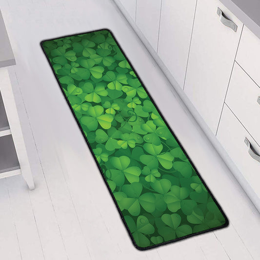 Irish Clover St. Patrick's Day Print Long Kitchen Mat