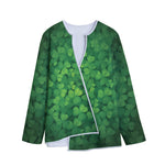 Irish Clover St. Patrick's Day Print Long Sleeve Short Coat