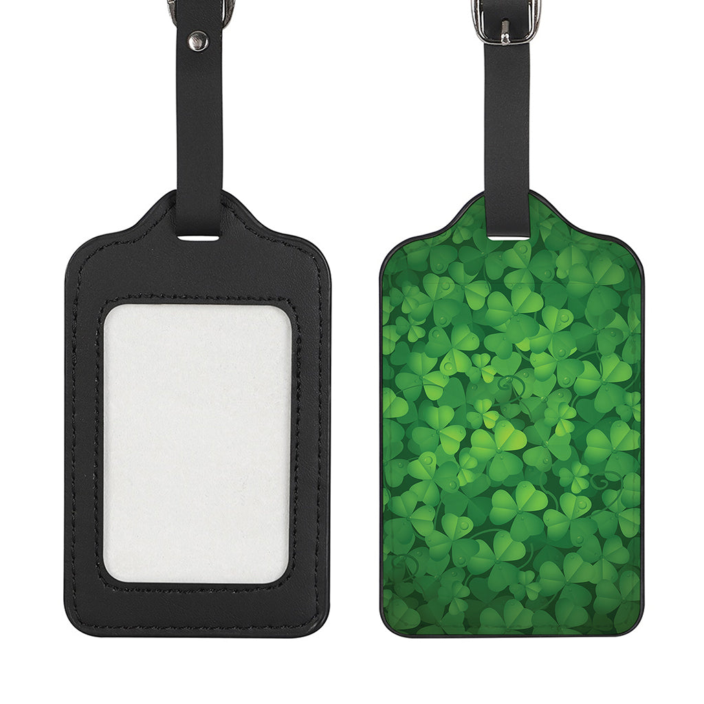 Irish Clover St. Patrick's Day Print Luggage Tag