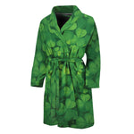 Irish Clover St. Patrick's Day Print Men's Bathrobe