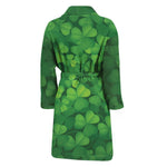 Irish Clover St. Patrick's Day Print Men's Bathrobe