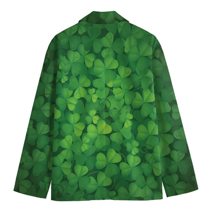 Irish Clover St. Patrick's Day Print Men's Blazer