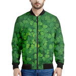 Irish Clover St. Patrick's Day Print Men's Bomber Jacket