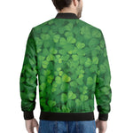 Irish Clover St. Patrick's Day Print Men's Bomber Jacket