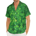 Irish Clover St. Patrick's Day Print Men's Deep V-Neck Shirt