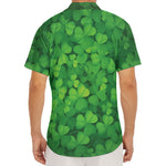 Irish Clover St. Patrick's Day Print Men's Deep V-Neck Shirt