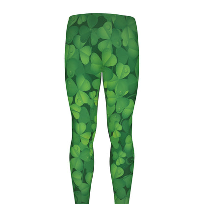 Irish Clover St. Patrick's Day Print Men's leggings