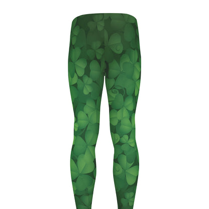 Irish Clover St. Patrick's Day Print Men's leggings