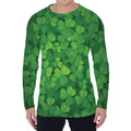 Irish Clover St. Patrick's Day Print Men's Long Sleeve T-Shirt