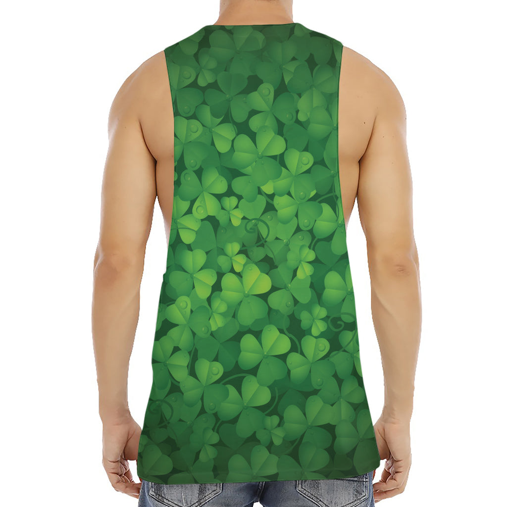 Irish Clover St. Patrick's Day Print Men's Muscle Tank Top