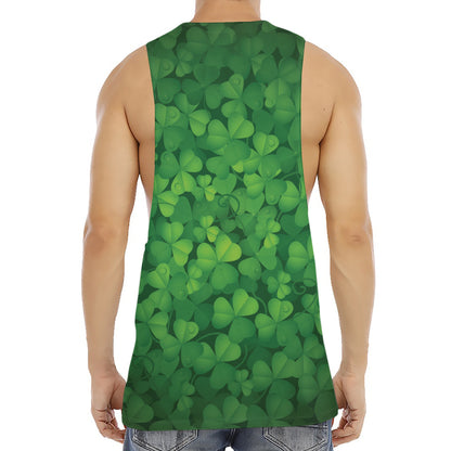 Irish Clover St. Patrick's Day Print Men's Muscle Tank Top