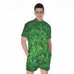 Irish Clover St. Patrick's Day Print Men's Rompers