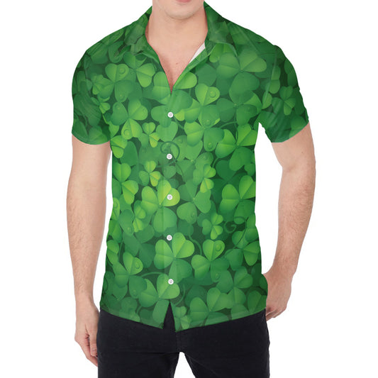 Irish Clover St. Patrick's Day Print Men's Shirt