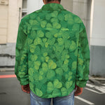 Irish Clover St. Patrick's Day Print Men's Shirt Jacket