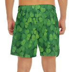 Irish Clover St. Patrick's Day Print Men's Split Running Shorts
