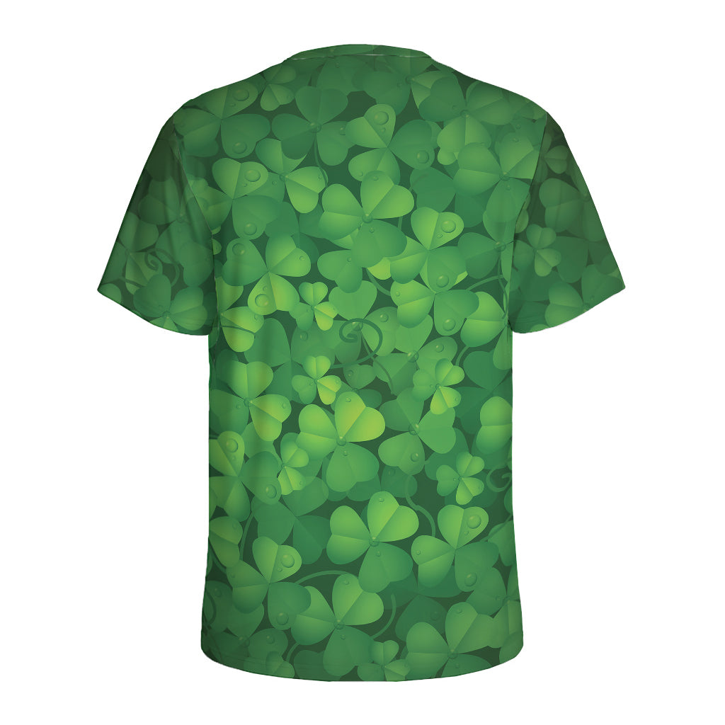 Irish Clover St. Patrick's Day Print Men's Sports T-Shirt