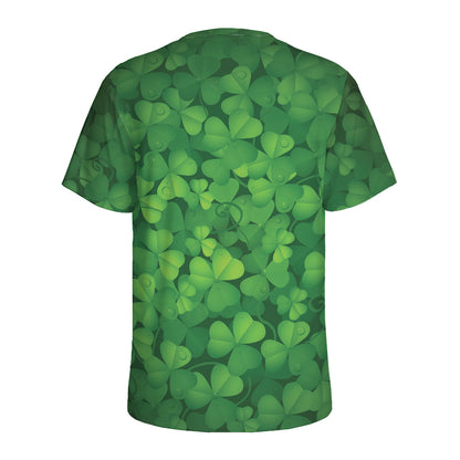 Irish Clover St. Patrick's Day Print Men's Sports T-Shirt