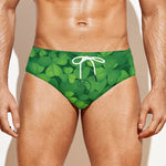 Irish Clover St. Patrick's Day Print Men's Swim Briefs
