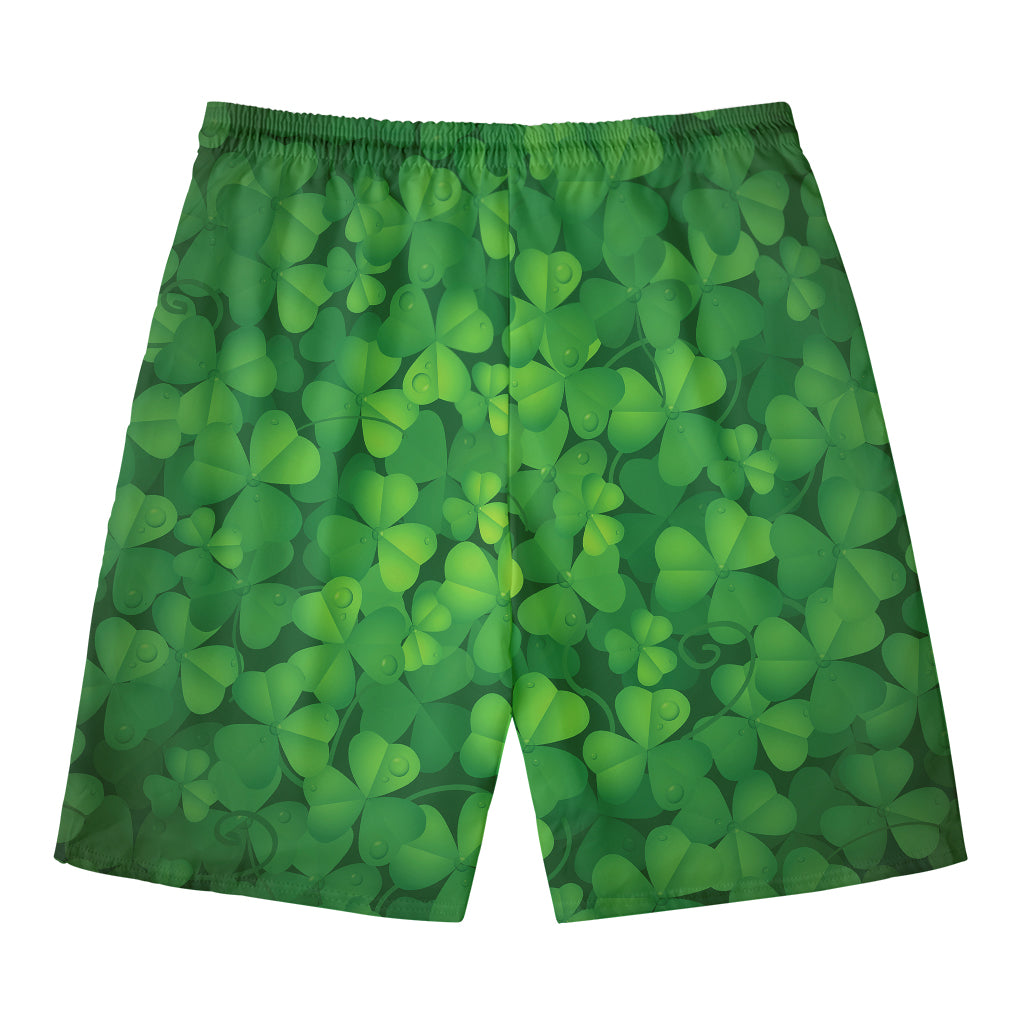 Irish Clover St. Patrick's Day Print Men's Swim Trunks