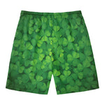 Irish Clover St. Patrick's Day Print Men's Swim Trunks