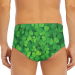 Irish Clover St. Patrick's Day Print Men's Triangle Swim Briefs