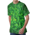 Irish Clover St. Patrick's Day Print Men's Velvet T-Shirt