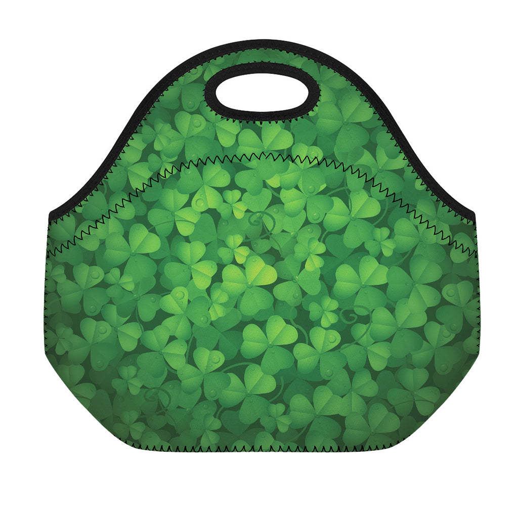 Irish Clover St. Patrick's Day Print Neoprene Lunch Bag