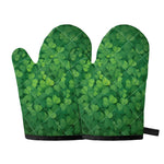 Irish Clover St. Patrick's Day Print Oven Mitts
