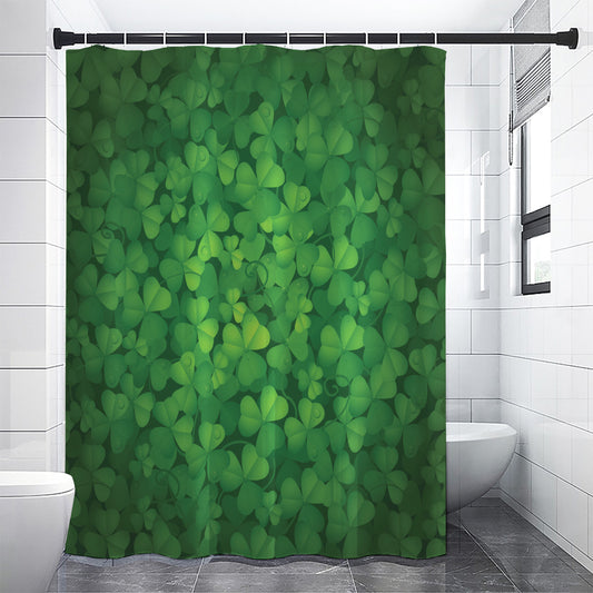 Irish Clover St. Patrick's Day Print Premium Shower Curtain