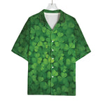 Irish Clover St. Patrick's Day Print Rayon Hawaiian Shirt