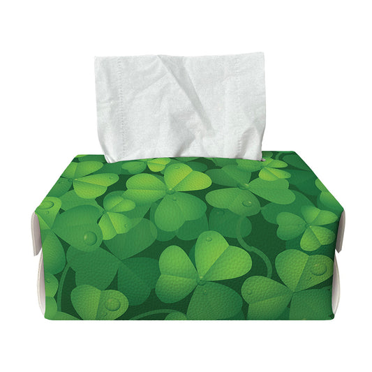Irish Clover St. Patrick's Day Print Rectangle Tissue Box Cover