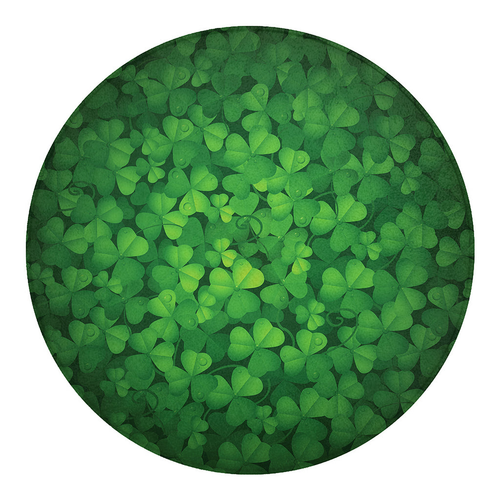 Irish Clover St. Patrick's Day Print Round Blanket