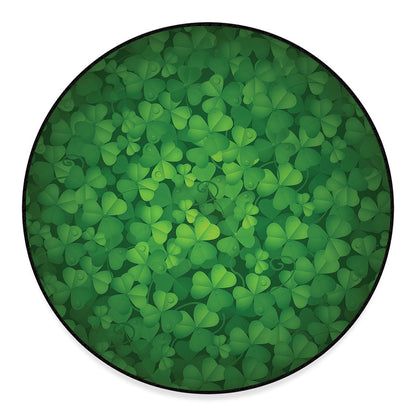 Irish Clover St. Patrick's Day Print Round Floor Mat