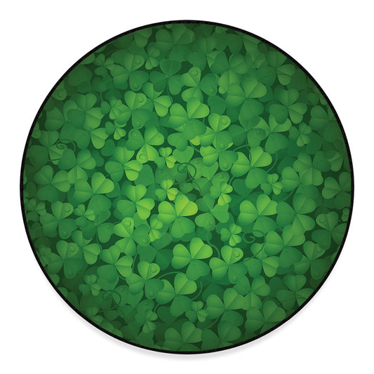 Irish Clover St. Patrick's Day Print Round Floor Mat
